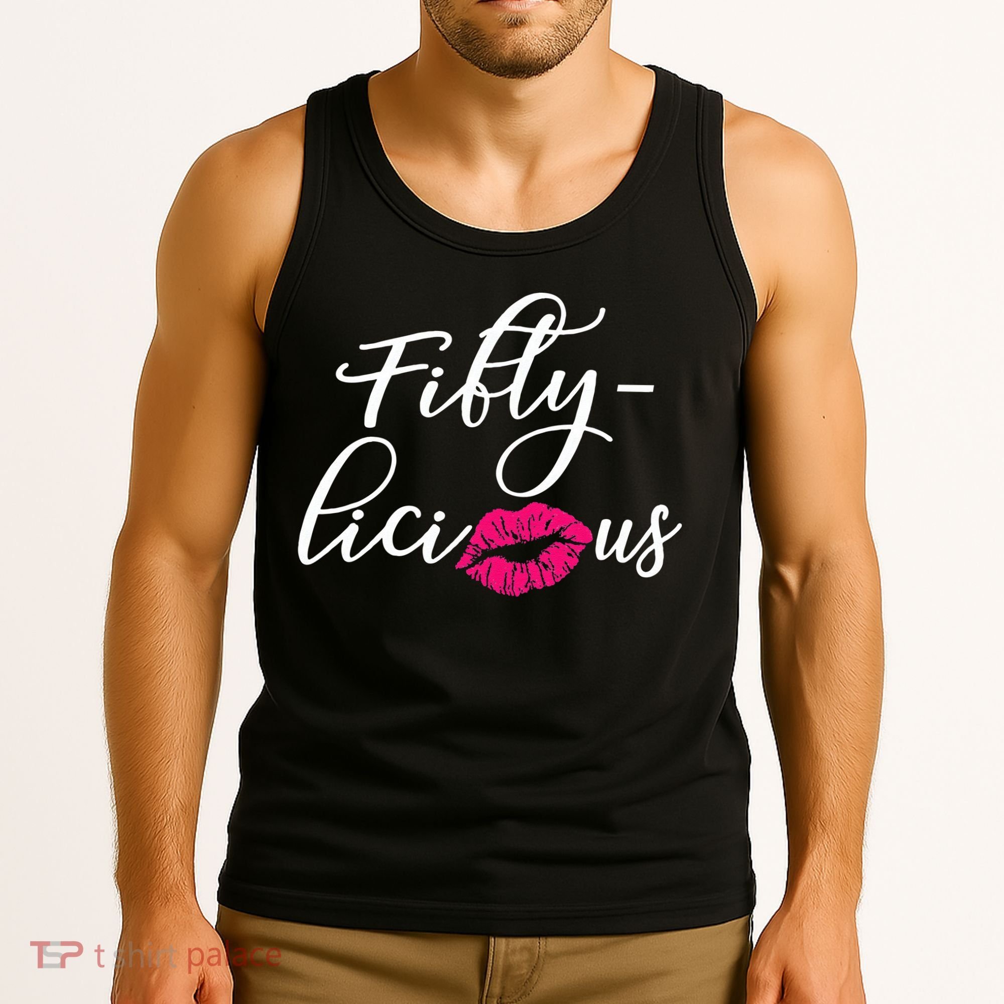 Fiftylicious Fifty Cute 50th Birthday For Her Funny Gift Tank Top