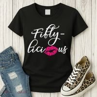 Fiftylicious Fifty Cute 50th Birthday For Her Funny Gift Women's T-Shirt thumb 3
