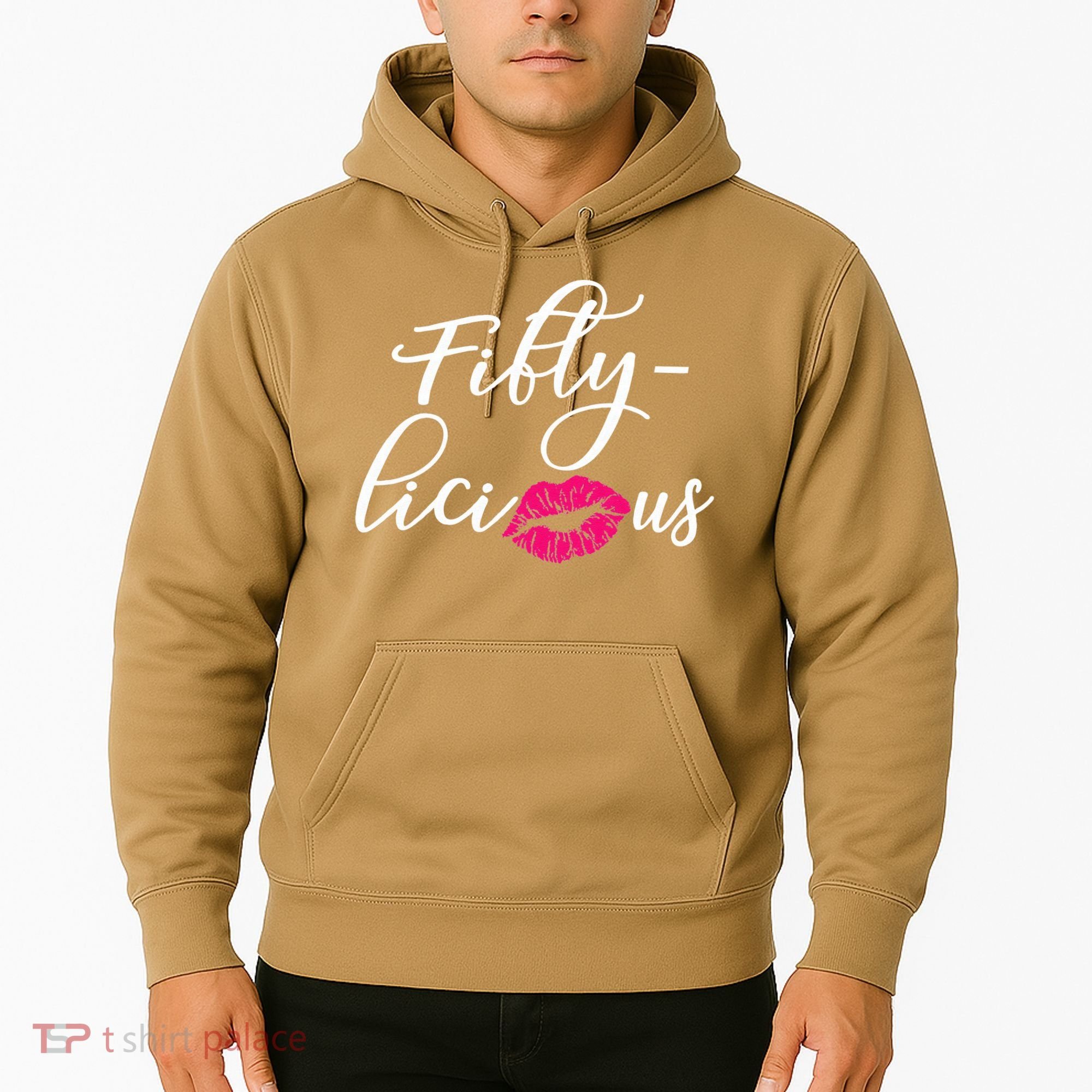 Fiftylicious Fifty Cute 50th Birthday For Her Funny Gift Hoodie