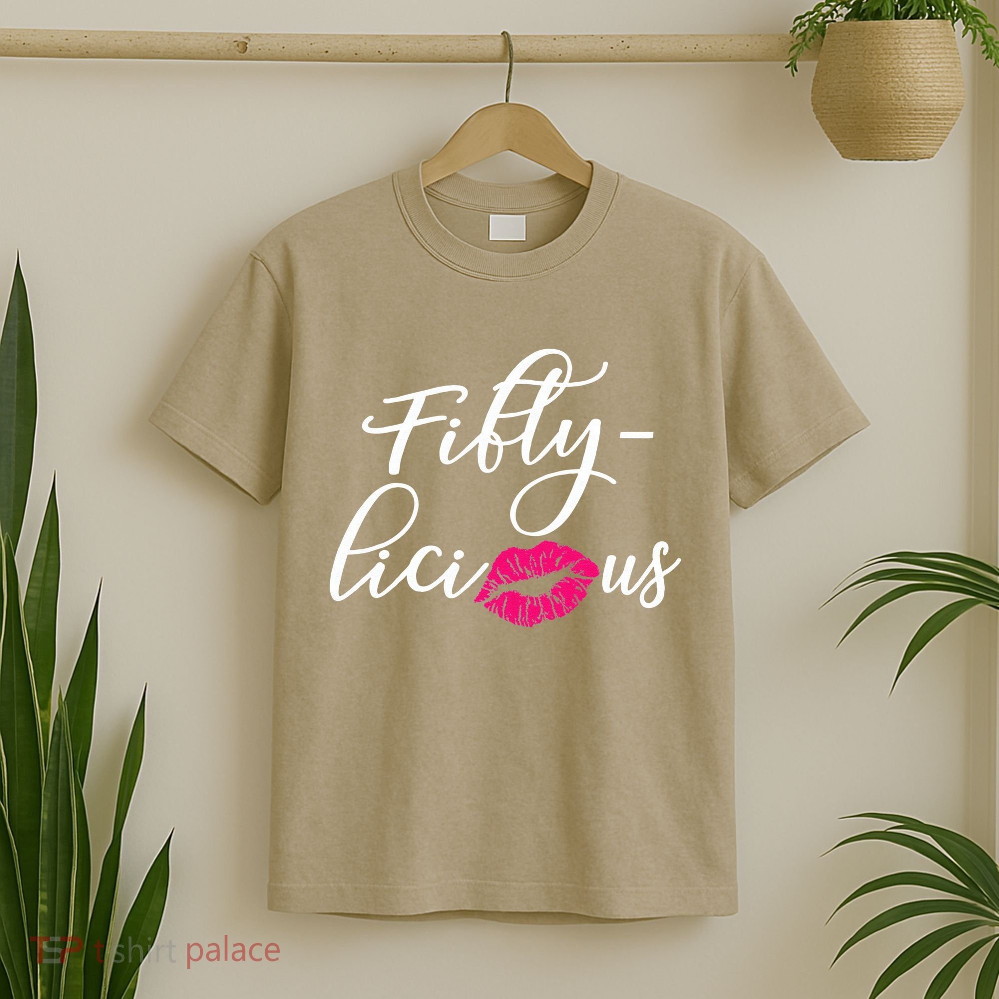 Fiftylicious Fifty Cute 50th Birthday For Her Funny Gift T-Shirt