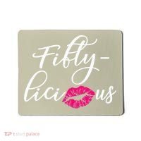 Fiftylicious Fifty Cute 50th Birthday For Her Funny Gift Mousepad thumb 0