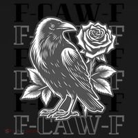 Funny F-Caw-F Crow Black Crow, F-Caw-F Black Bird Performance Fleece Hoodie thumb 2