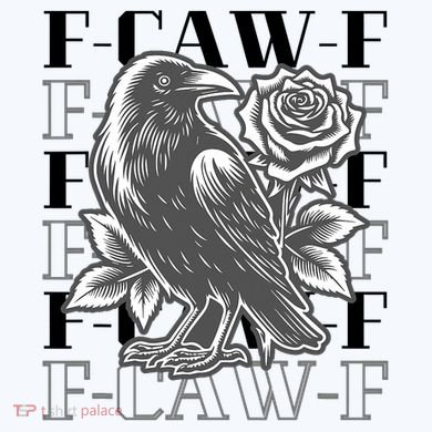 Funny F-Caw-F Crow Black Crow, F-Caw-F Black Bird Comfort Colors Garment-Dyed Hooded Sweatshirt