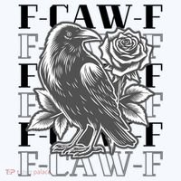 Funny F-Caw-F Crow Black Crow, F-Caw-F Black Bird Comfort Colors Garment-Dyed Hooded Sweatshirt thumb 2