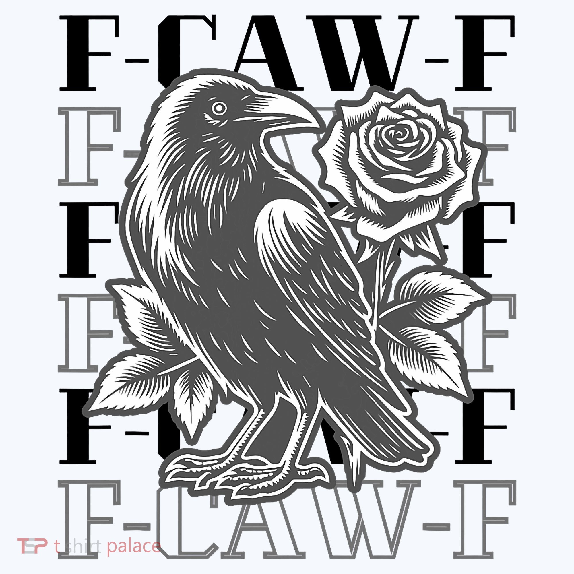Funny F-Caw-F Crow Black Crow, F-Caw-F Black Bird Comfort Colors Garment-Dyed Hooded Sweatshirt