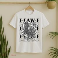 Funny F-Caw-F Crow Black Crow, F-Caw-F Black Bird T-Shirt thumb 2