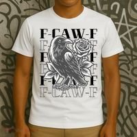 Funny F-Caw-F Crow Black Crow, F-Caw-F Black Bird T-Shirt thumb 3