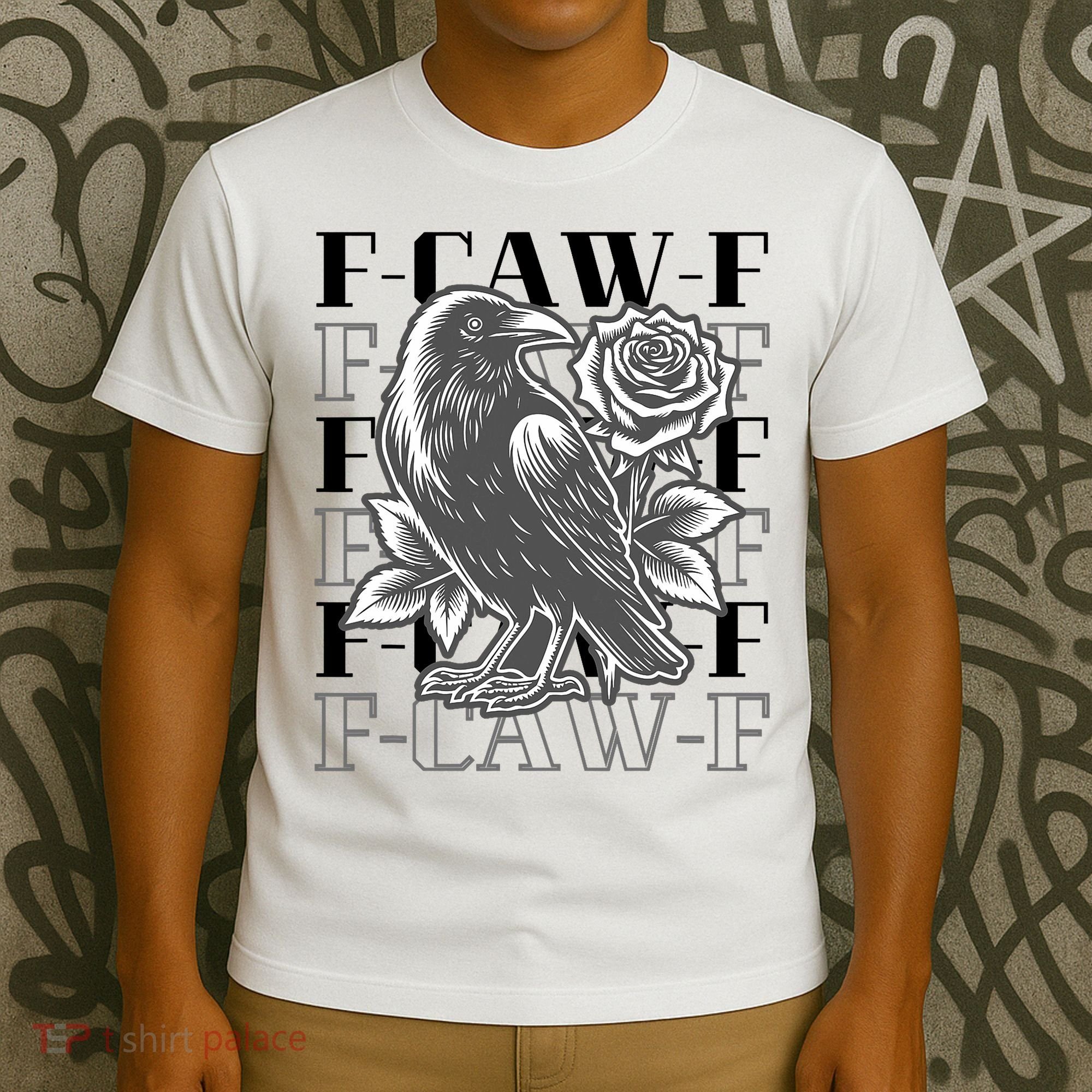 Funny F-Caw-F Crow Black Crow, F-Caw-F Black Bird T-Shirt