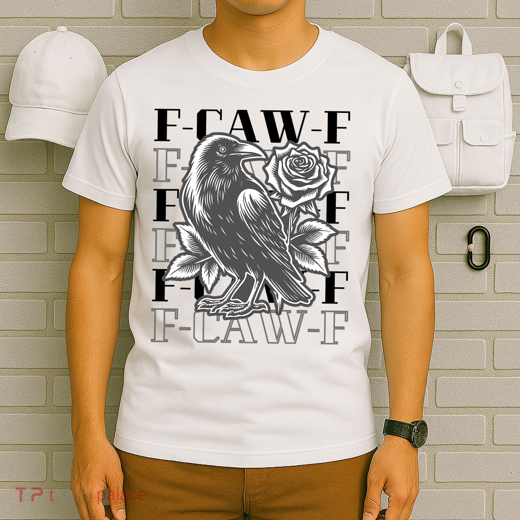 Funny F-Caw-F Crow Black Crow, F-Caw-F Black Bird T-Shirt