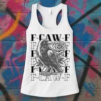 Funny F-Caw-F Crow Black Crow, F-Caw-F Black Bird Women's Tank Top thumb 3