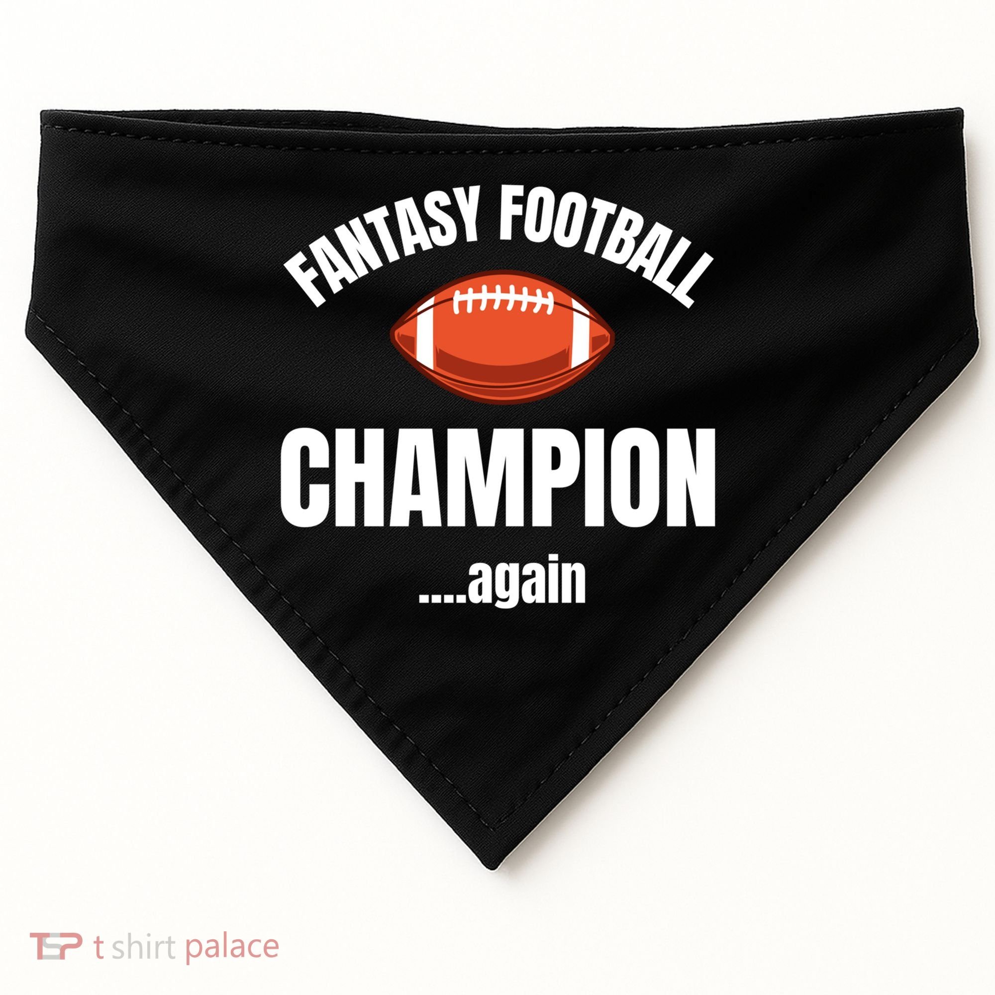 Fantasy Football Champion Repeat Winner Gift USA-Made Doggie Bandana