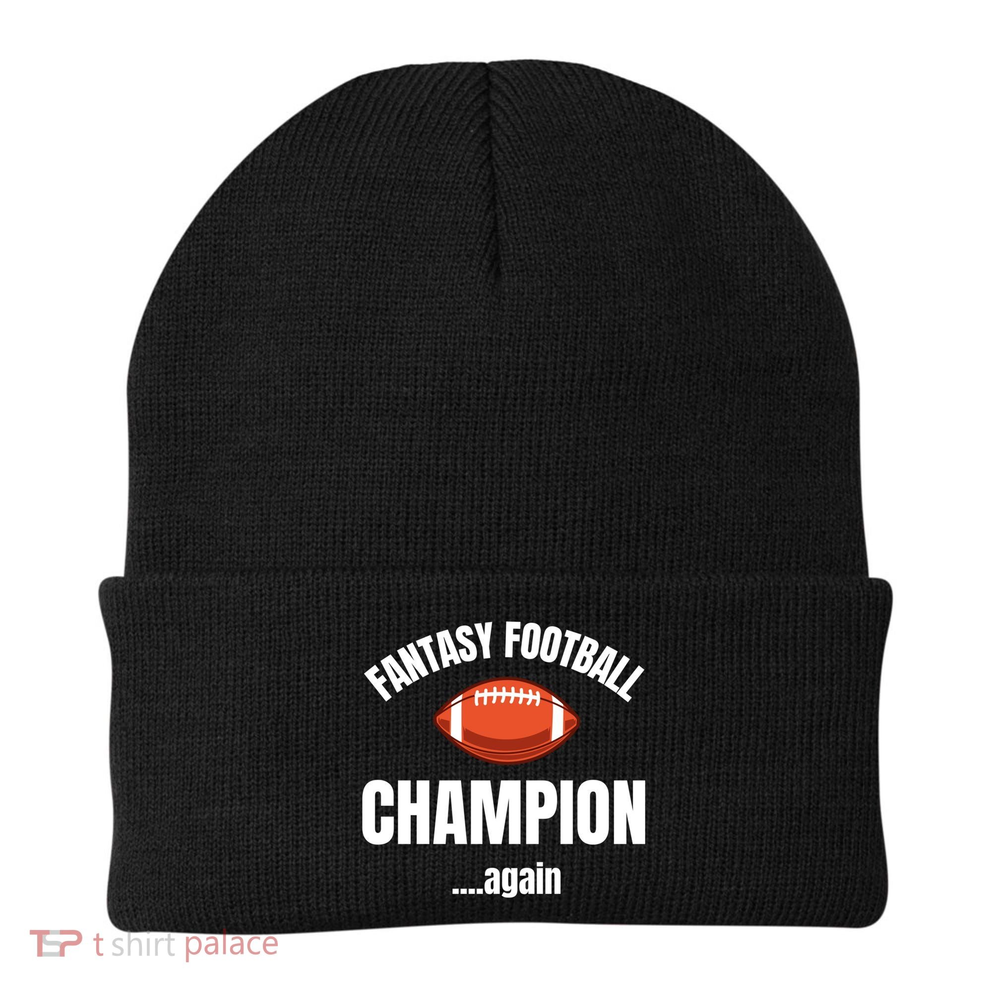 Fantasy Football Champion Repeat Winner Gift Beanie