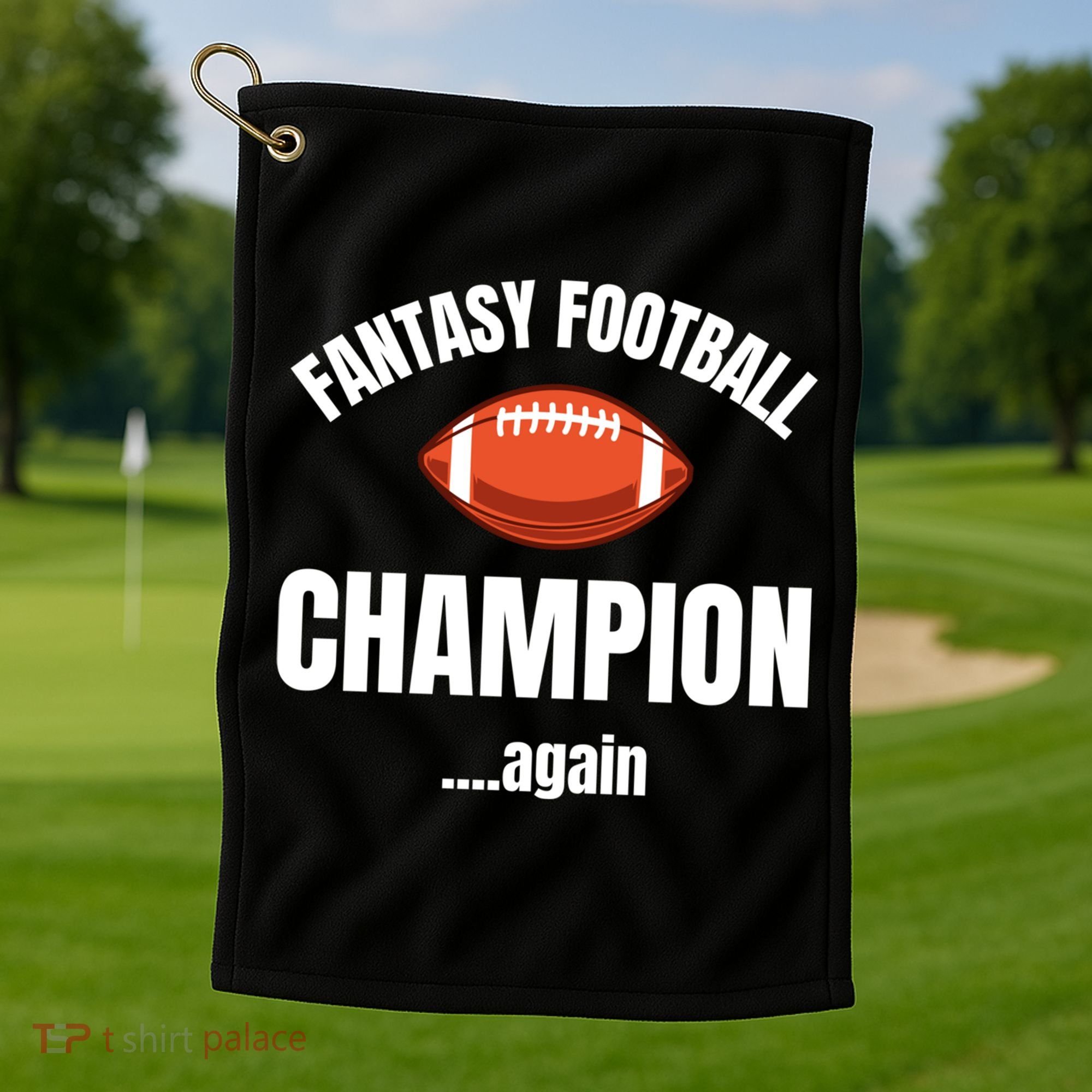 Fantasy Football Champion Repeat Winner Gift Golf Towel