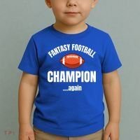 Fantasy Football Champion Repeat Winner Gift Toddler T-Shirt thumb 2