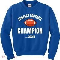 Fantasy Football Champion Repeat Winner Gift Kids Sweatshirt thumb 0