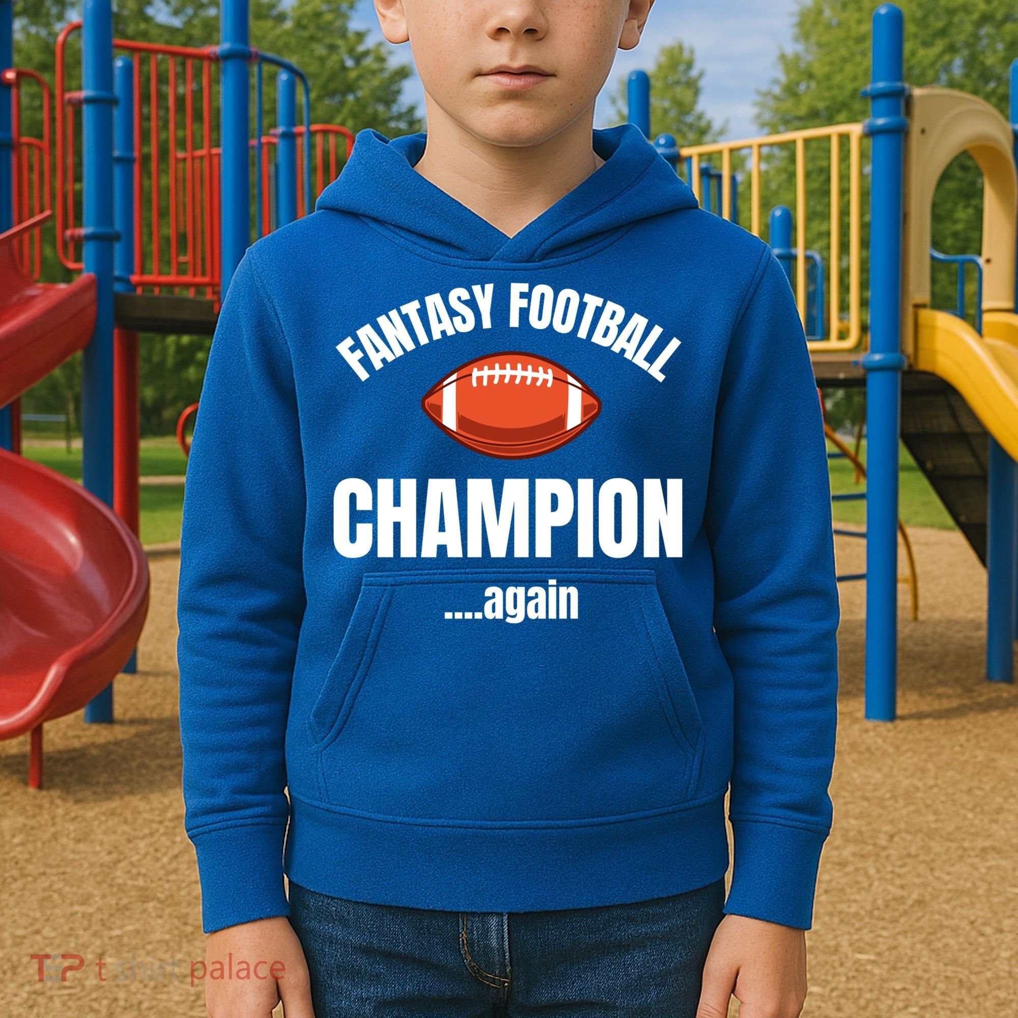 Fantasy Football Champion Repeat Winner Gift Kids Hoodie