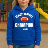 Fantasy Football Champion Repeat Winner Gift Kids Hoodie thumb 3
