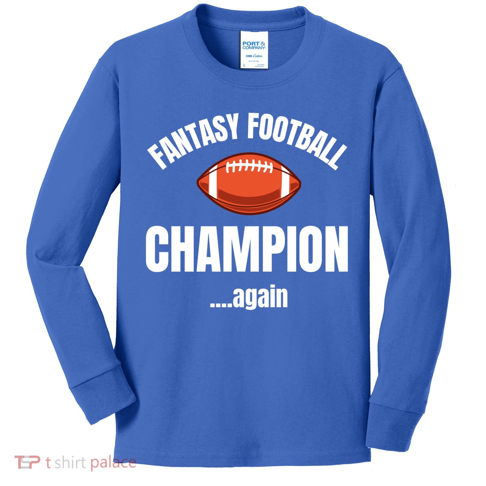 Fantasy Football Champion Repeat Winner Gift Kids Long Sleeve Shirt