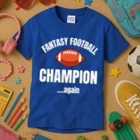 Fantasy Football Champion Repeat Winner Gift Kids T-Shirt thumb 3