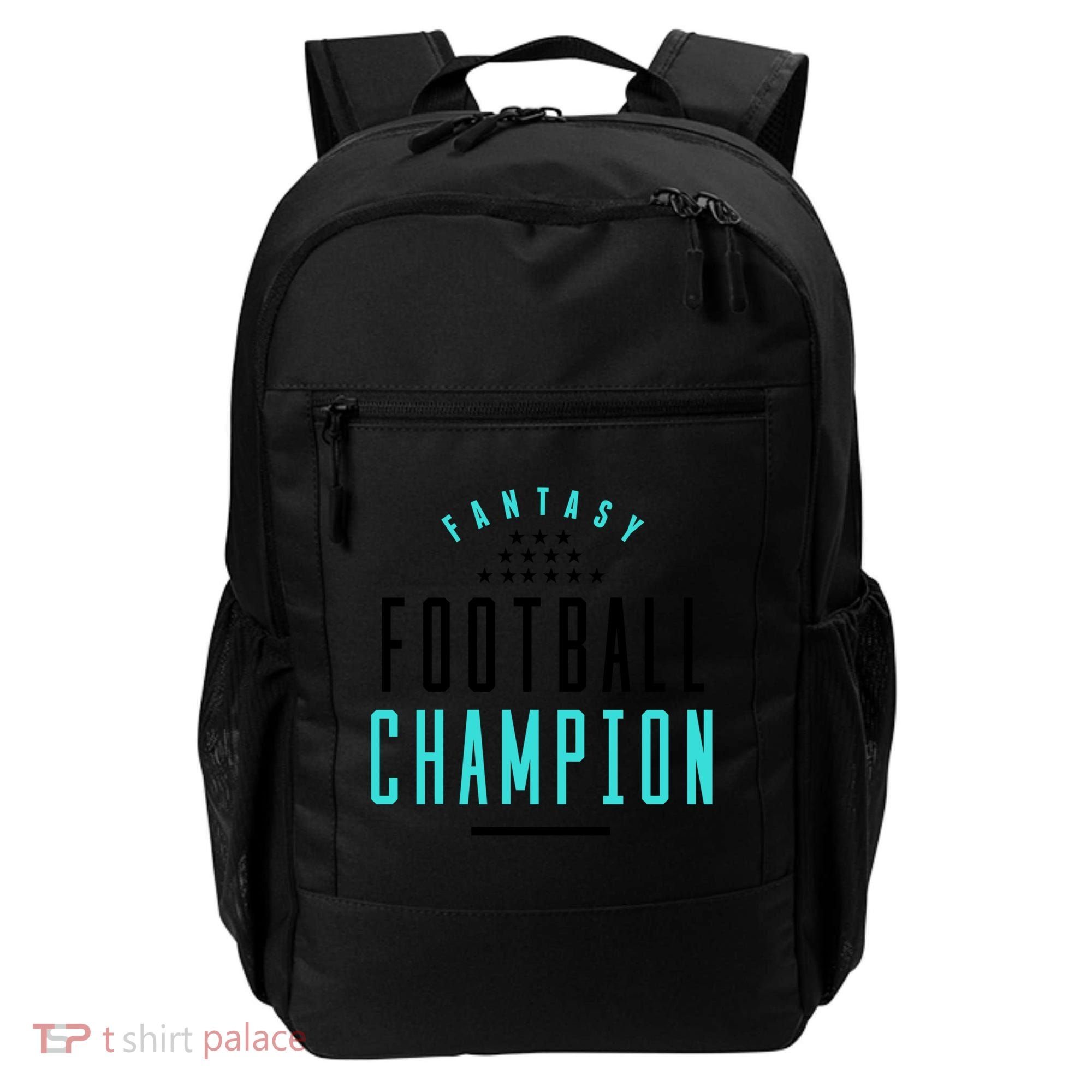 Fantasy Football Champion Winner League Draft Team Gift Backpack