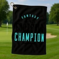 Fantasy Football Champion Winner League Draft Team Gift Golf Towel thumb 1