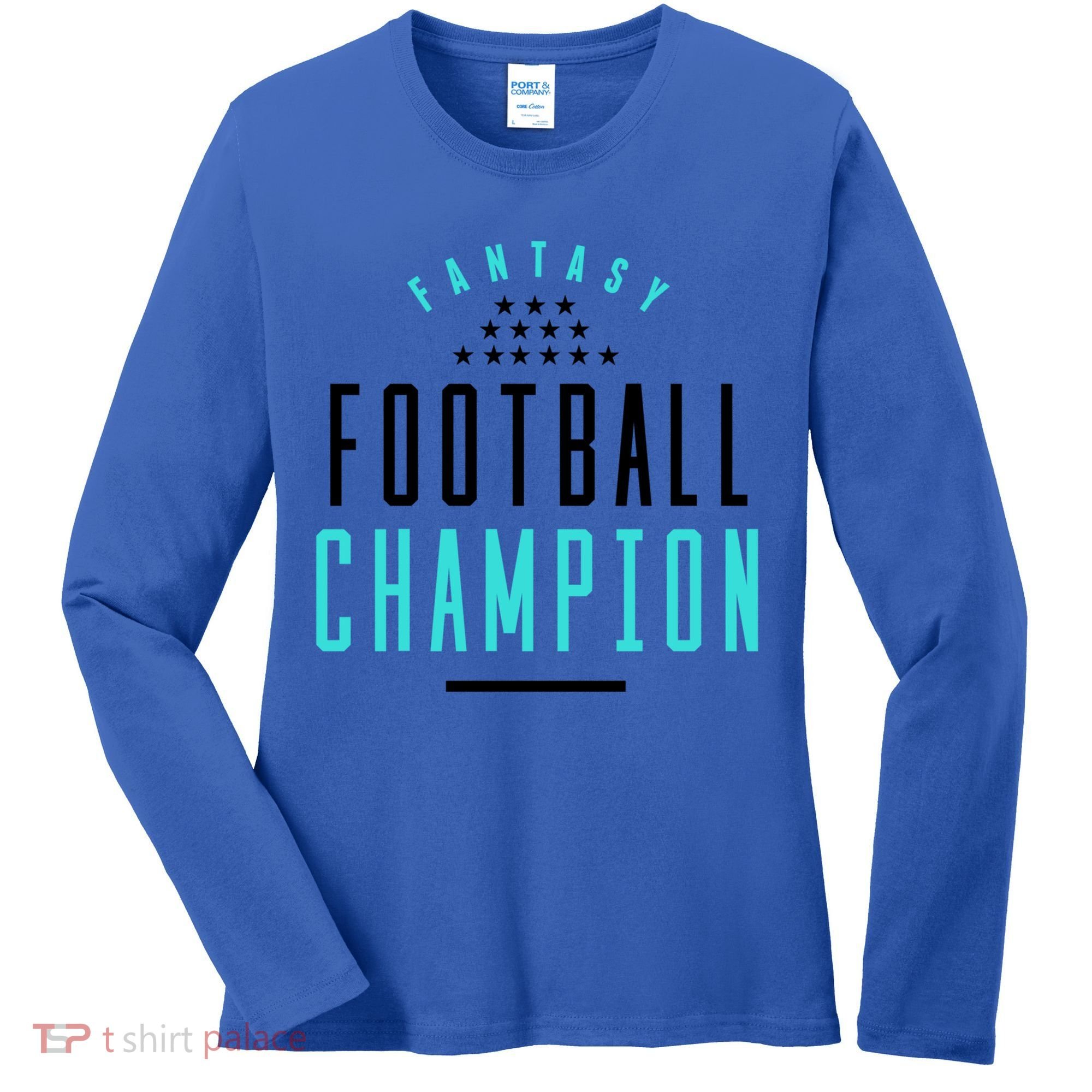 Fantasy Football Champion Winner League Draft Team Gift Women's Long Sleeve Shirt