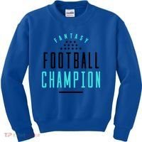 Fantasy Football Champion Winner League Draft Team Gift Kids Sweatshirt thumb 0