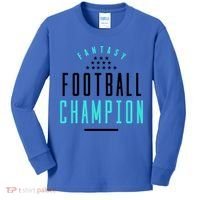 Fantasy Football Champion Winner League Draft Team Gift Kids Long Sleeve Shirt thumb 0