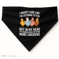 Funny Farmer Chickens USA-Made Doggie Bandana thumb 0