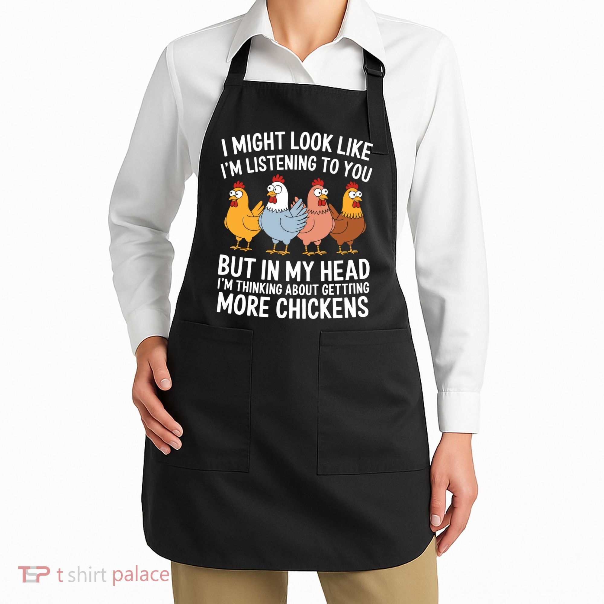Funny Farmer Chickens Apron