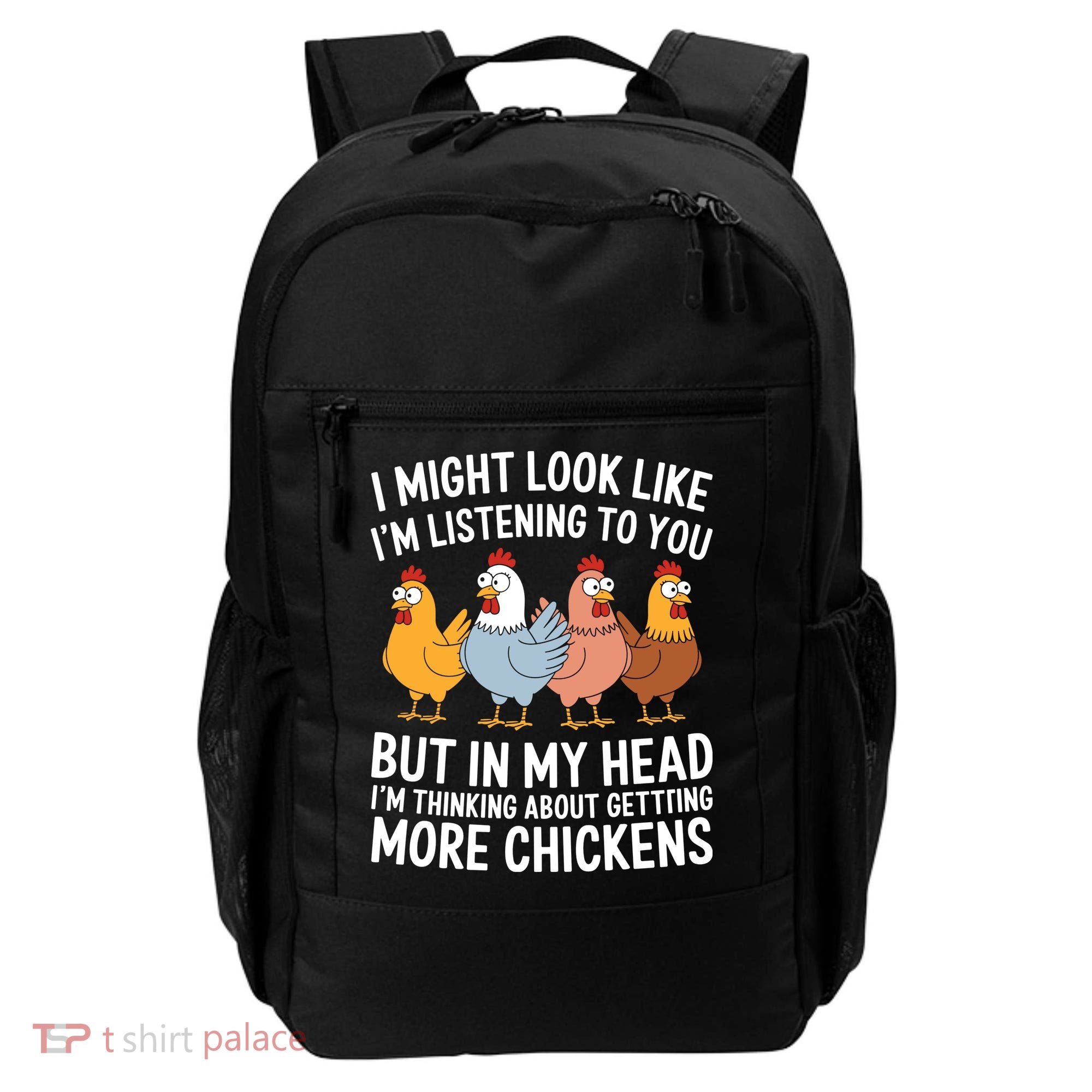 Funny Farmer Chickens Backpack