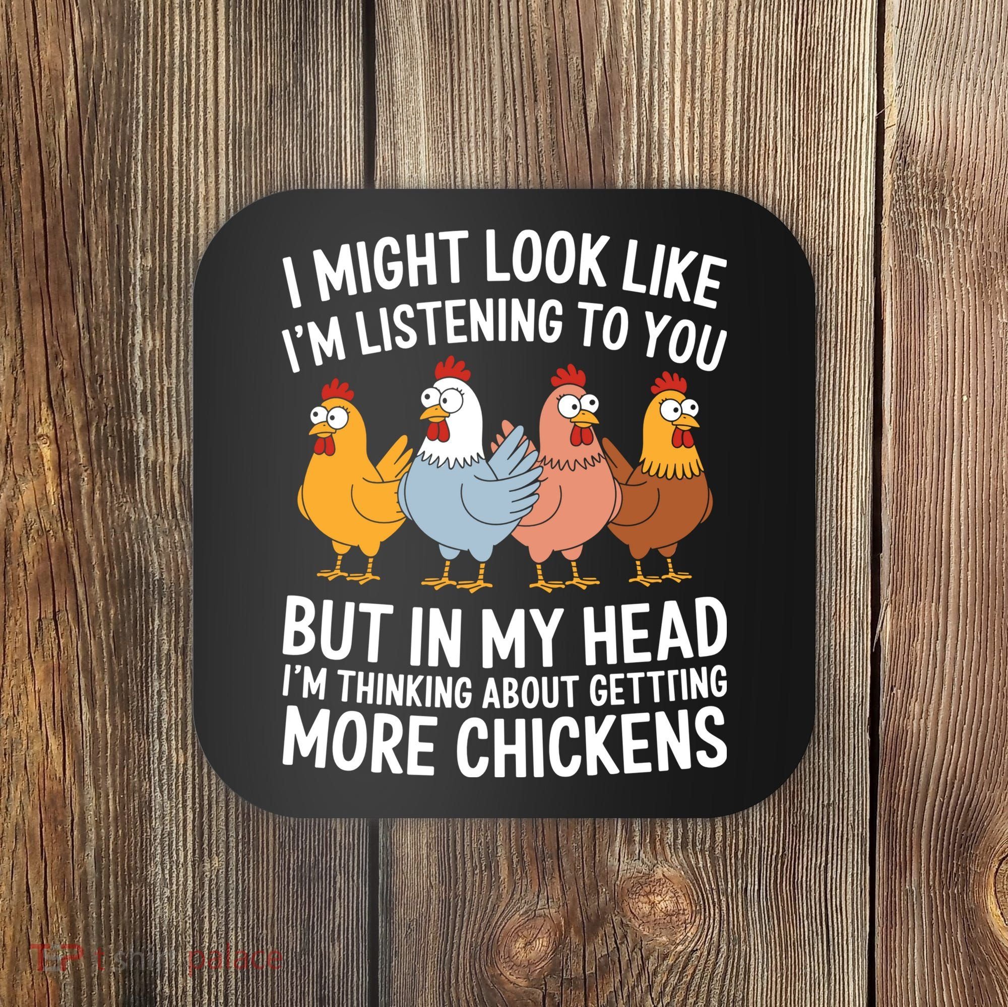 Funny Farmer Chickens Coaster
