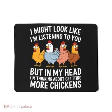 Funny Farmer Chickens Mousepad
