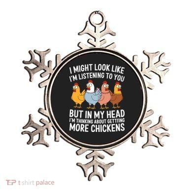 Funny Farmer Chickens Ornament