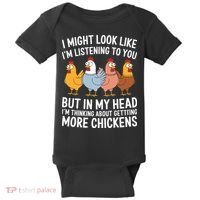 Funny Farmer Chickens Baby Bodysuit thumb 0