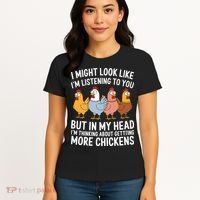 Funny Farmer Chickens Women's T-Shirt thumb 4