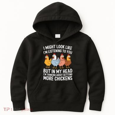Funny Farmer Chickens Kids Hoodie