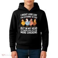 Funny Farmer Chickens Kids Hoodie thumb 4