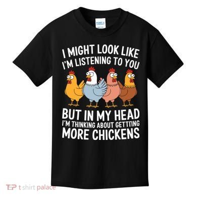 Funny Farmer Chickens Kids T-Shirt
