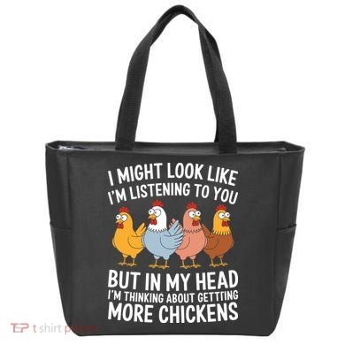 Funny Farmer Chickens Tote Bag