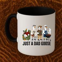 Funny Father's Day Just A Dad Goose Coffee Mug thumb 2