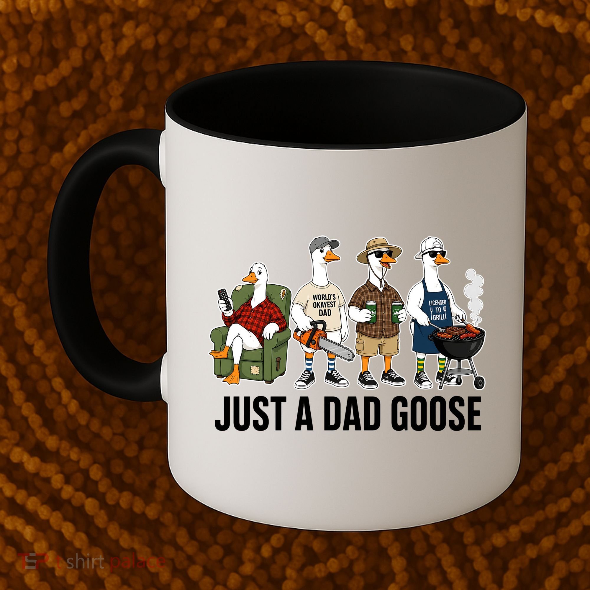 Funny Father's Day Just A Dad Goose Coffee Mug