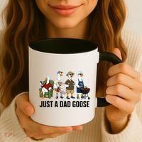 Funny Father's Day Just A Dad Goose Coffee Mug thumb 3
