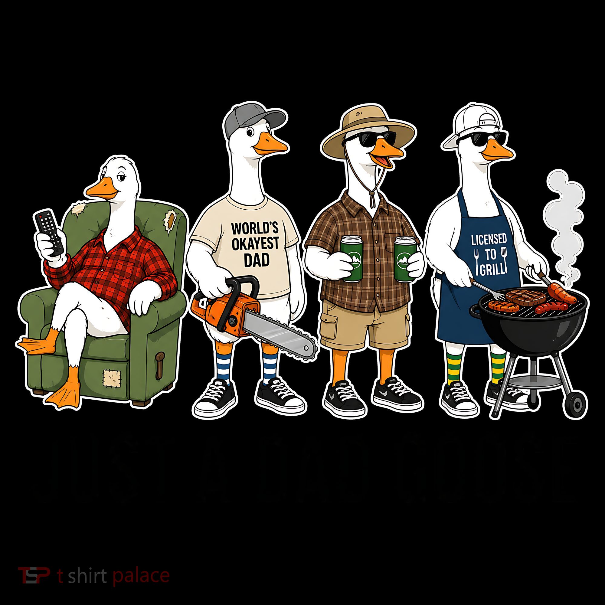 Funny Father's Day Just A Dad Goose Coffee Mug
