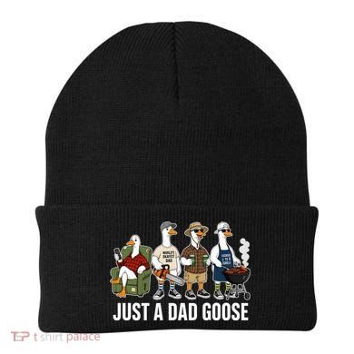 Funny Father's Day Just A Dad Goose Beanie