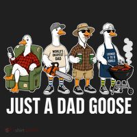 Funny Father's Day Just A Dad Goose Tumbler thumb 3