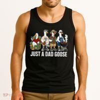 Funny Father's Day Just A Dad Goose Tank Top thumb 3