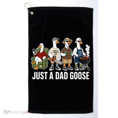 Funny Father's Day Just A Dad Goose Golf Towel