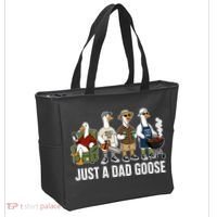 Funny Father's Day Just A Dad Goose Tote Bag thumb 2