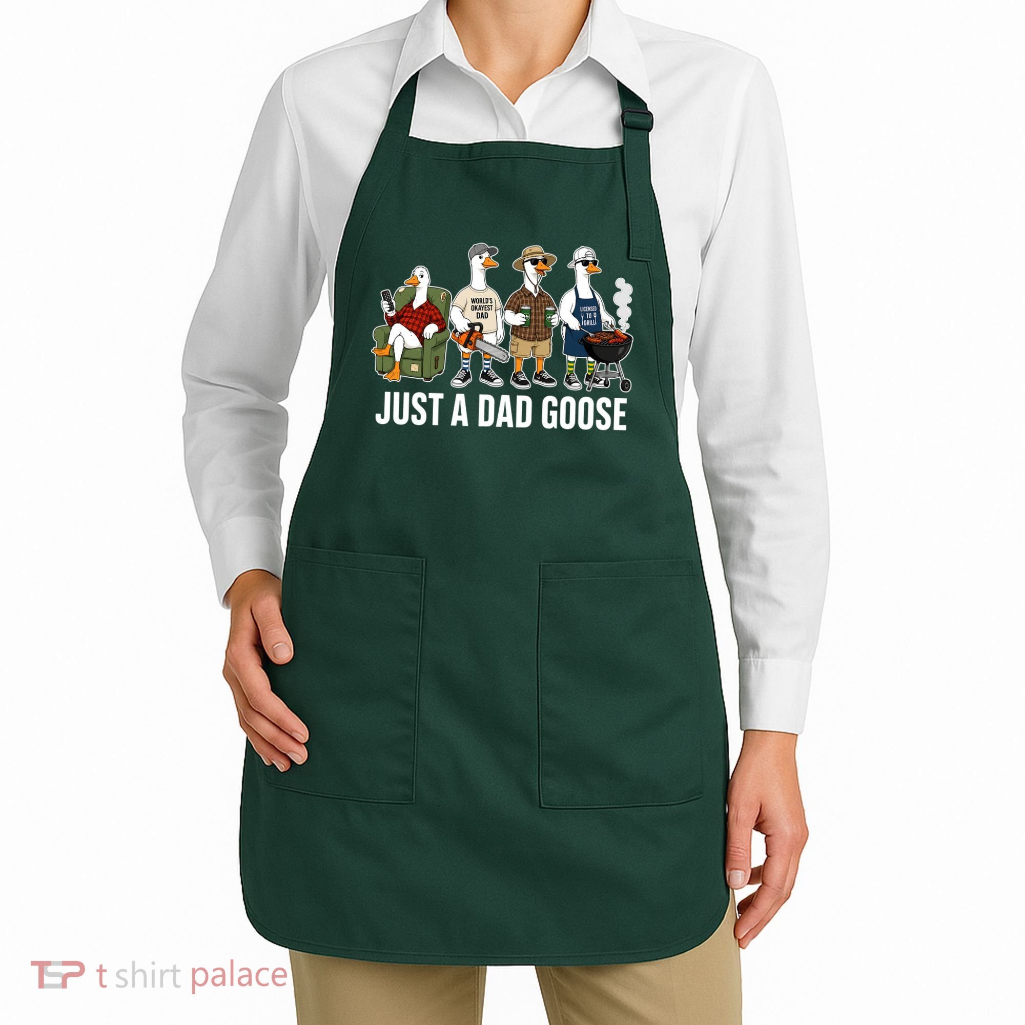 Funny Father's Day Just A Dad Goose Apron